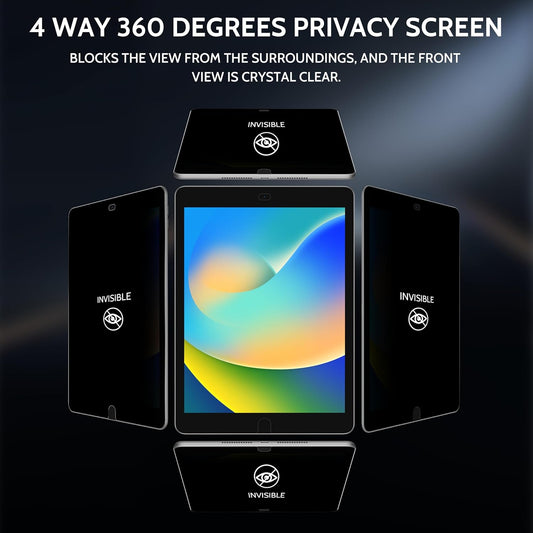 Peslv 360° 4 Way Laptop Privacy Screen for 14 Inch 16:9 Aspect Ratio Computer Monitor, Anti Glare Blue Light Spy Filter Private Cover, Bubble-Free Black Security Protector