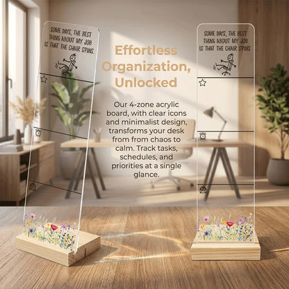 Sticky Note Holder Acrylic Monitor Memo Board Desk Organizers and Accessories Desk Decor Post It Note Holder with 200Pcs Sticky Notes Funny Sarcastic Office Positive Desk Sign