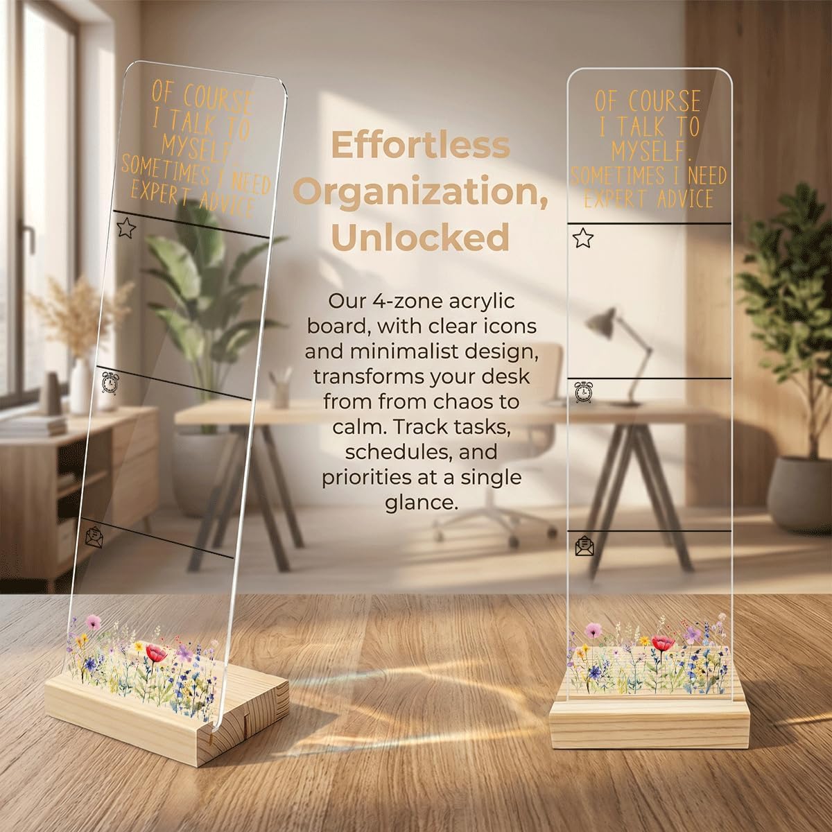 Sticky Note Holder Acrylic Monitor Memo Board Desk Organizers and Accessories Desk Decor Post It Note Holder with 200Pcs Sticky Notes Funny Sarcastic Office Positive Desk Sign