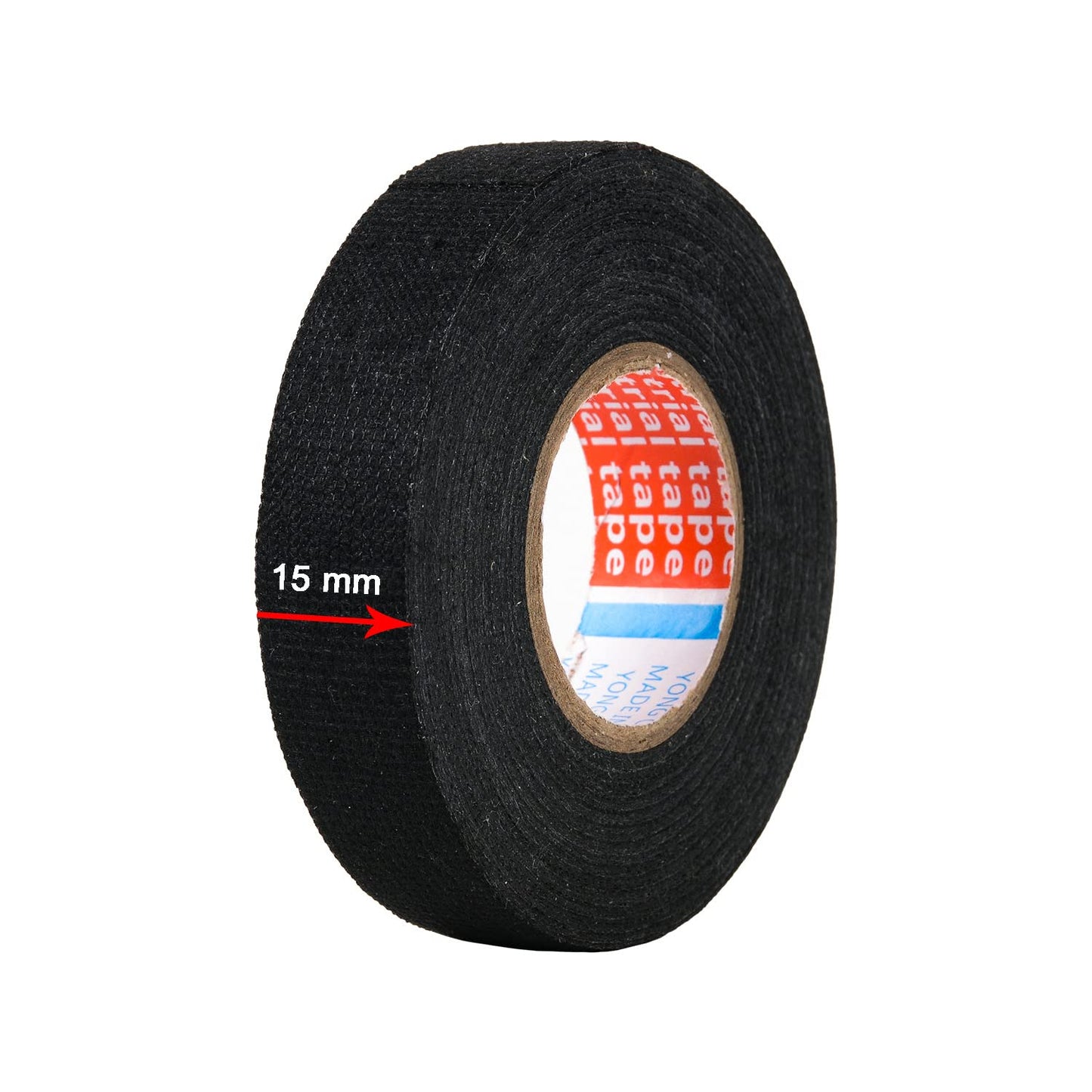 HSTECH 2 Rolls Wire Loom Harness Tape, Speaker Wiring Harness Cloth Tape, Black Adhesive Fabric Tape, for Automobile Electrical Wire harnessing Noise Dampening Heat Proof （15mm X 15m）