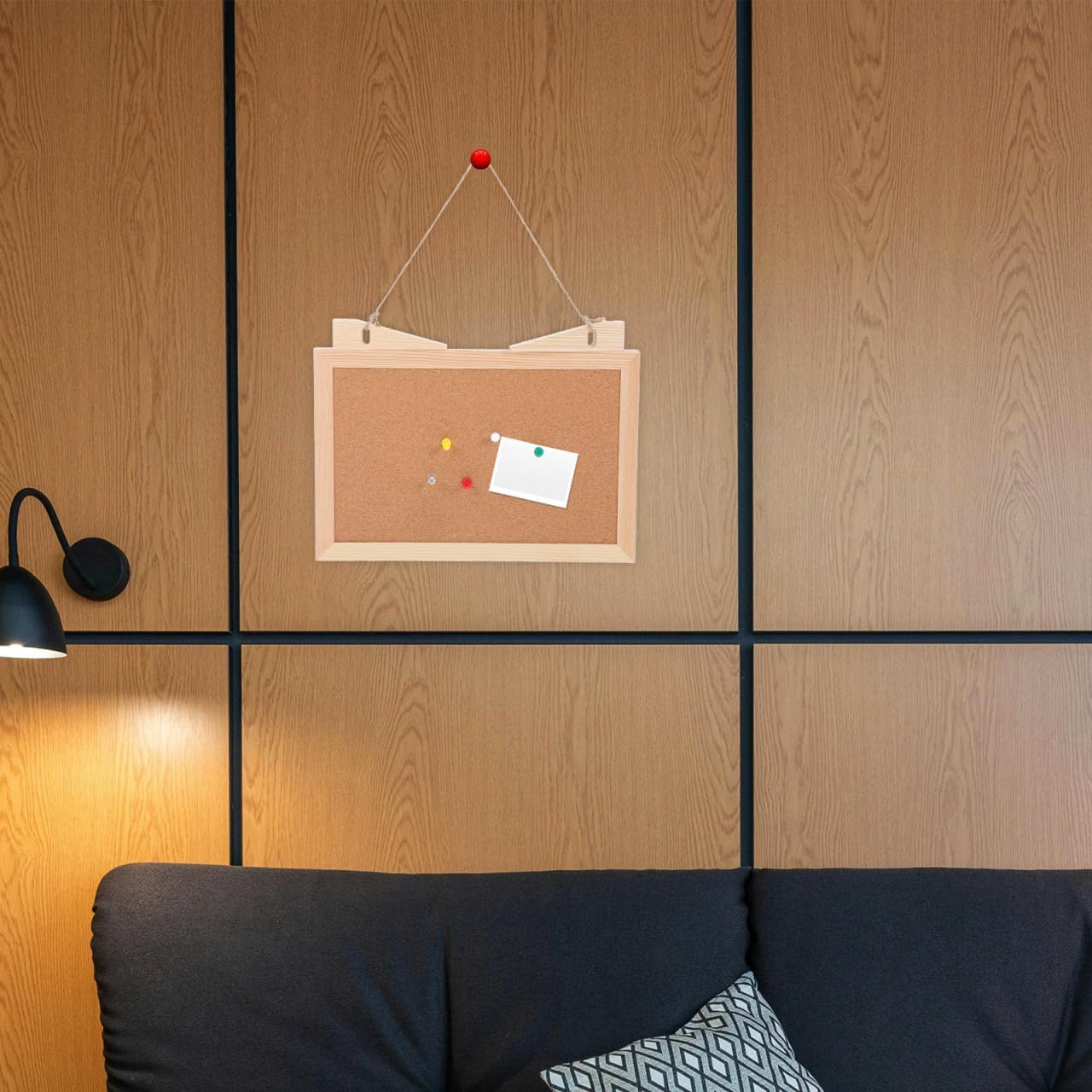 Double Sided Cork Board,11.8"x7.8" Cork Board Bulletin Desktop Small with Stand for Home Office Desk Message or Picture