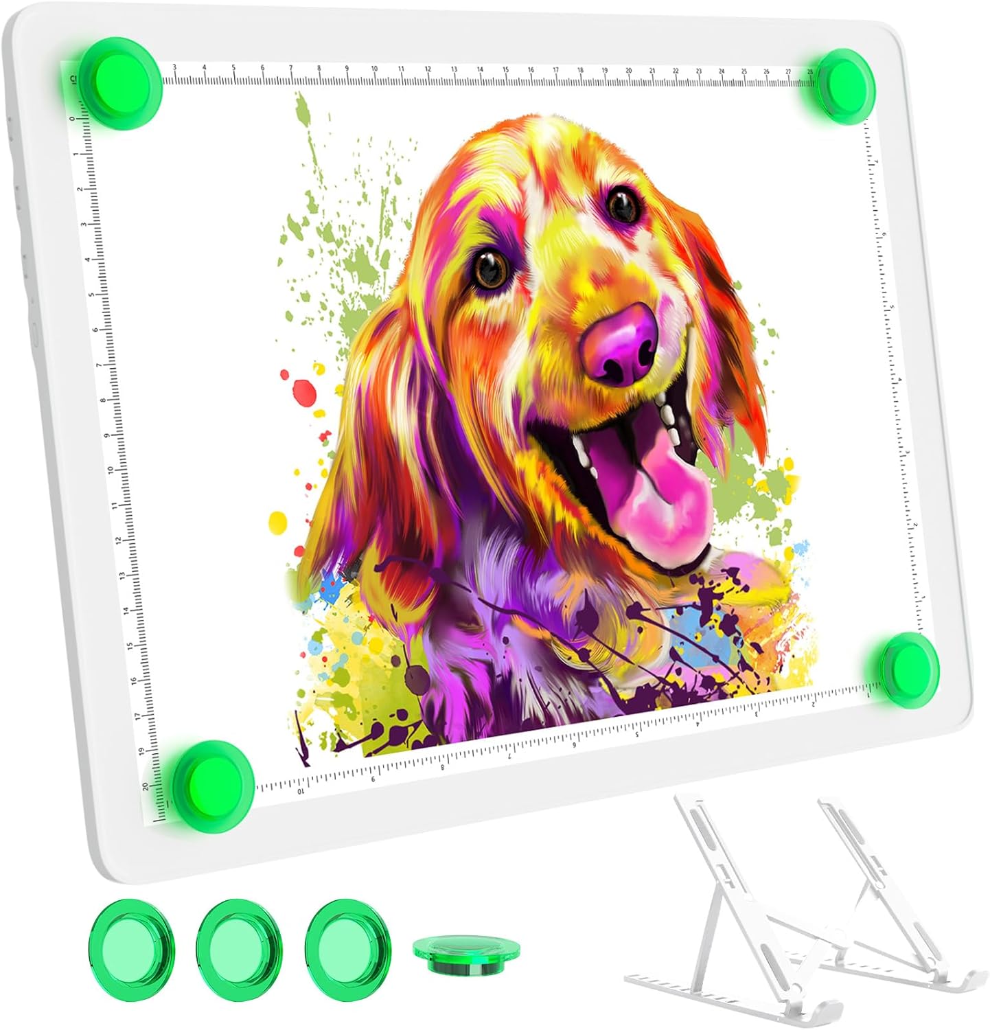 Rechargeable A4 Light Box for Tracing,Bawaslom LED Light Pad with Adjustable Stand and Strong Magnets,Ultra-Thin & Bright Tracing Board for Diamond Art,Sketching,Vinyl Weeding,Architectural Design