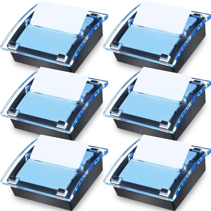 4 Pcs Pop up Sticky Notes Dispenser Sticky Note Holder Black Base Clear Top for 3 x 3 Inches Pad Holder for Acrylic Memo Organizer Fits Reminder School Office Home Store
