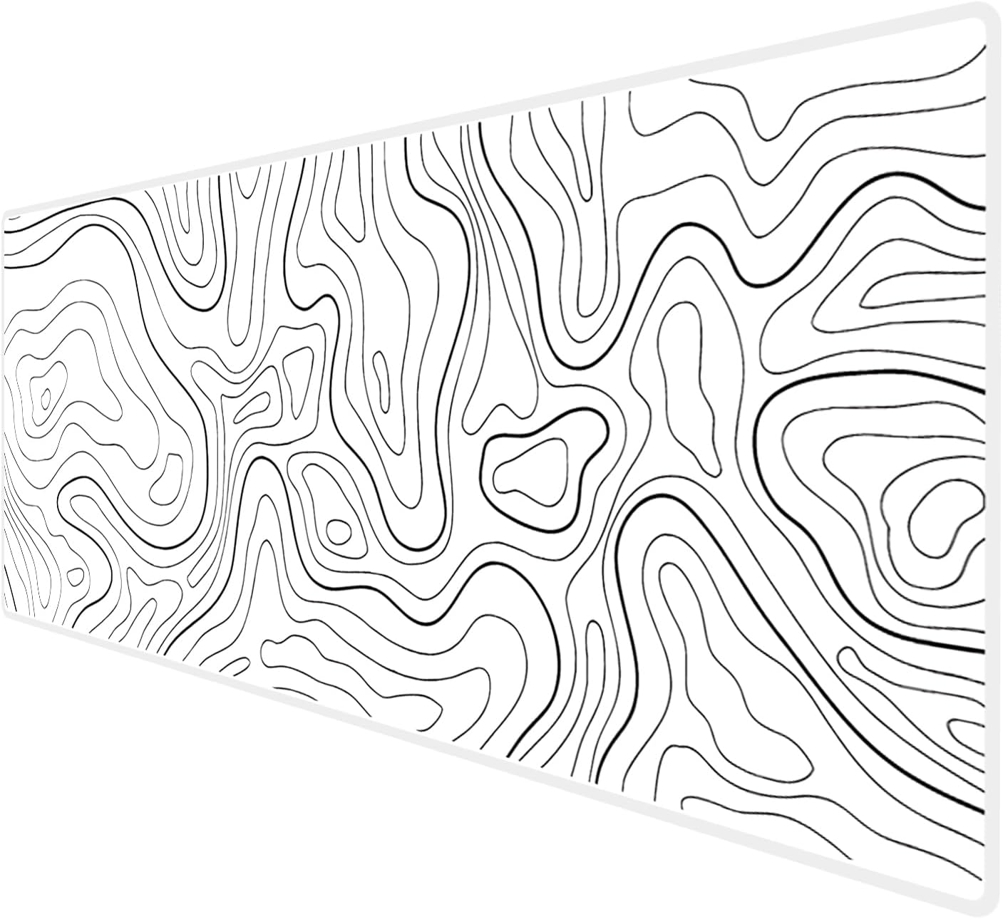 HGWALP Black Topographic Large Gaming Mouse Pad Extended XXL(900 * 400 * 3MM) Mouse Mat Long Desk Pad with Stitched Edges for Keyboard Home Office Gaming Work Big Desk Mat
