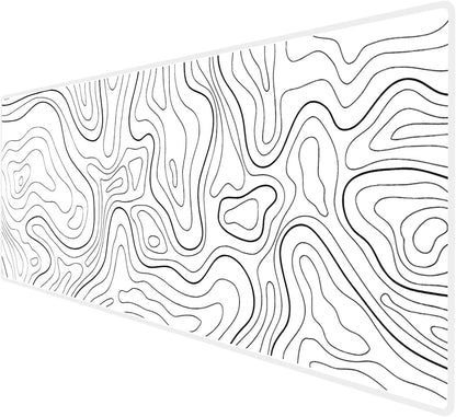 HGWALP Black Topographic Large Gaming Mouse Pad Extended XXL(900 * 400 * 3MM) Mouse Mat Long Desk Pad with Stitched Edges for Keyboard Home Office Gaming Work Big Desk Mat