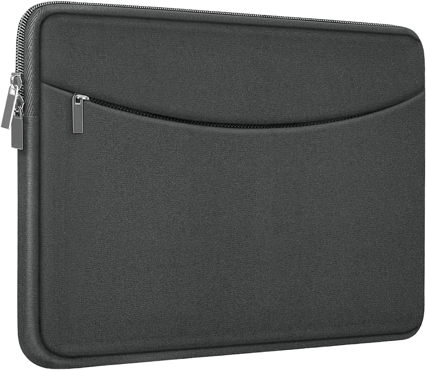 Laptop Sleeve Case 14 inch, Shockproof Protective Laptop Cover Briefcase Carrying Computer Bag with Accessory Pocket Portable Computer Sleeve for 14" MacBook, HP, Dell, Lenovo, Acer, Black