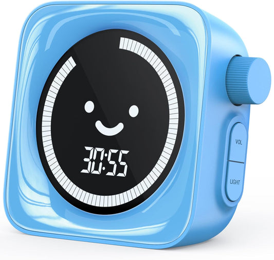 HAUKINIX 99-Minute Visual Timer with Pomodoro Timer Productivity Focus Timer Countdown Stopwatch Desk ADHD for Study, Work, Student, Procrastination, Loud Alarm/Mute/Vibration, 2 Brightness Levels