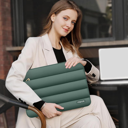 MOSISO Laptop Case 13.3 inch,13-13.3 inch Puffy Laptop Sleeve Compatible with MacBook Neo/Air 13.6 M5 M4 M3 M2 M1/Pro 13/14,HP Dell ASUS Lenovo,Polyester Horizontal Bag with Small Case, Sand