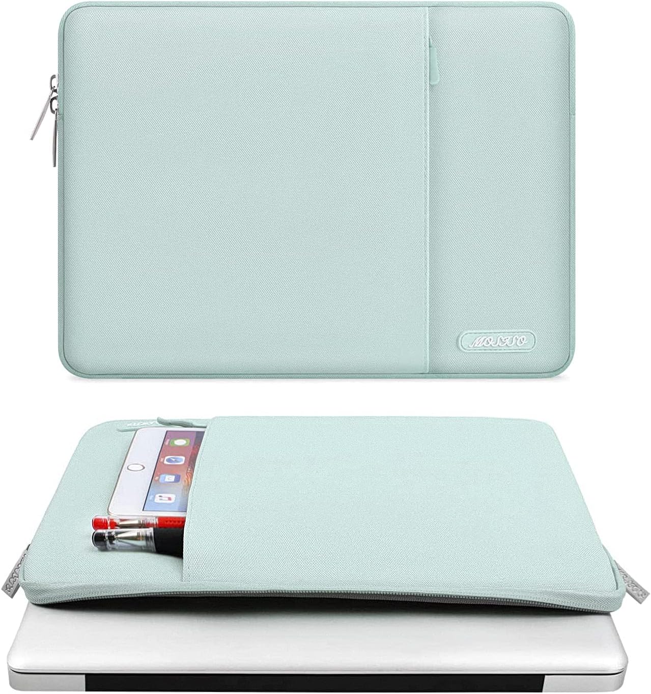 MOSISO Laptop Case 15 inch, 15 inch Laptop Sleeve Compatible with MacBook Air M5 A3448 M4 A3241 M3 A3114 M2 A2941 2026-2023, Dell XPS, Polyester Vertical Computer Sleeve Bag with Pocket, Black - Colors B