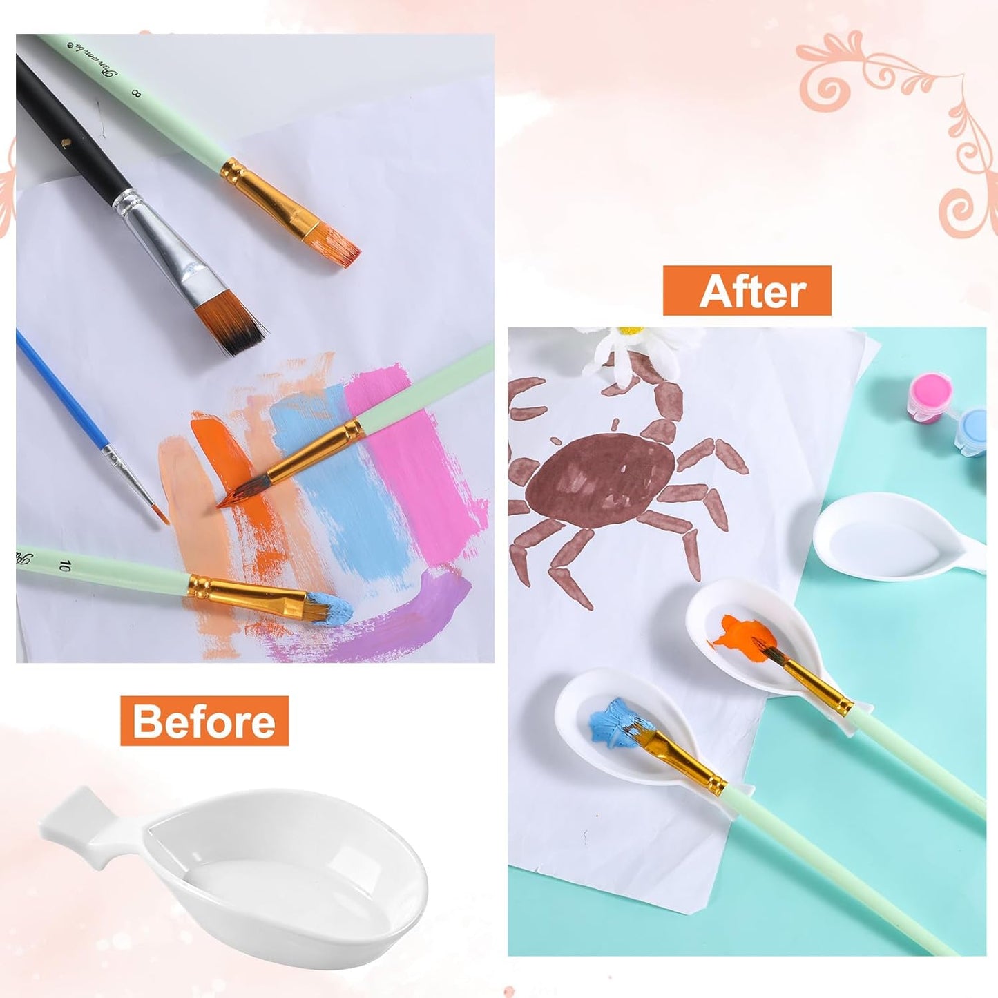 Xthrotsenk 3 PCS Paint Brush Rest Holder Paint Brush Rest Artist Accessories Watercolor Brushes Holder for Watercolor, Oil, Acrylic Brushes, Craft Enthusiasts