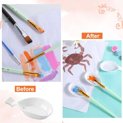 Xthrotsenk 3 PCS Paint Brush Rest Holder Paint Brush Rest Artist Accessories Watercolor Brushes Holder for Watercolor, Oil, Acrylic Brushes, Craft Enthusiasts