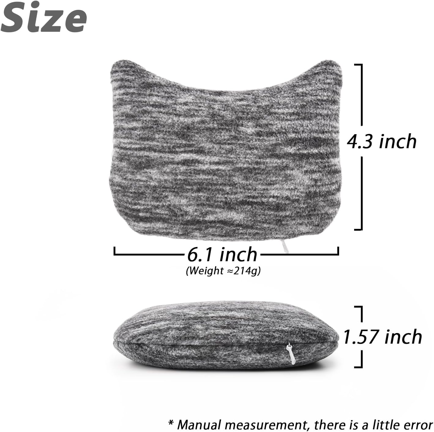 Large Mouse Wrist Rest Bean Bag, Ergonomic Mouse Support Pad Filled Ergo Beads for Computer, Laptop, PC Gaming (Dark Gray)