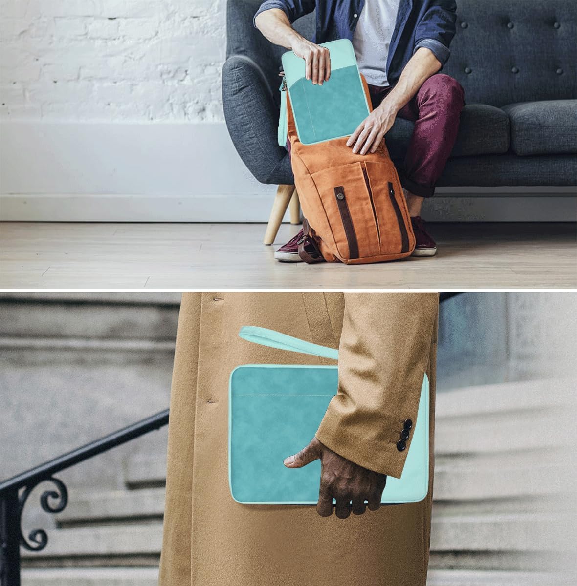 CAAORDKSO 9-11 Inch Tablet Sleeve Case, Tablet Bag Carrying Travel Pouch for iPad 11-inch A16 2025, 11 inch iPad Air M3 M2 / Pro M4, 10.2 10.9" iPad, Galaxy Tab S8/S9 11"/ Galaxy Tab A9+ Bag, Purple