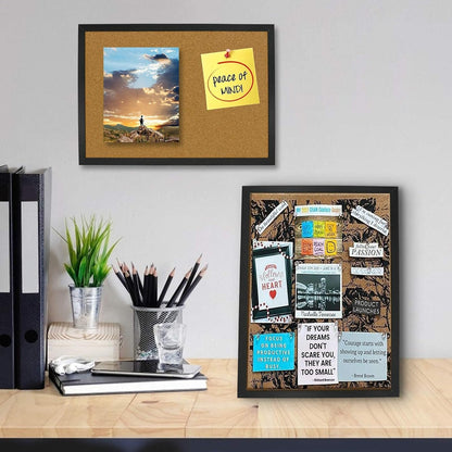 OWLKELA Cork Bulletin Board 17.7"X 13.3", Notice Pin, Ideal for Office & Home Decor, School Message or Vision