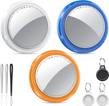 New Tracker Tag-1 Pack (Black), QCOQ Bluetooth 5.3 Tracker Tag Work with Apple Find My (iOS Only), Smart Tag with Protective Case/Keychain/Lanyard, Item Finder for Key/Wallet/Bag, Replaceable Battery