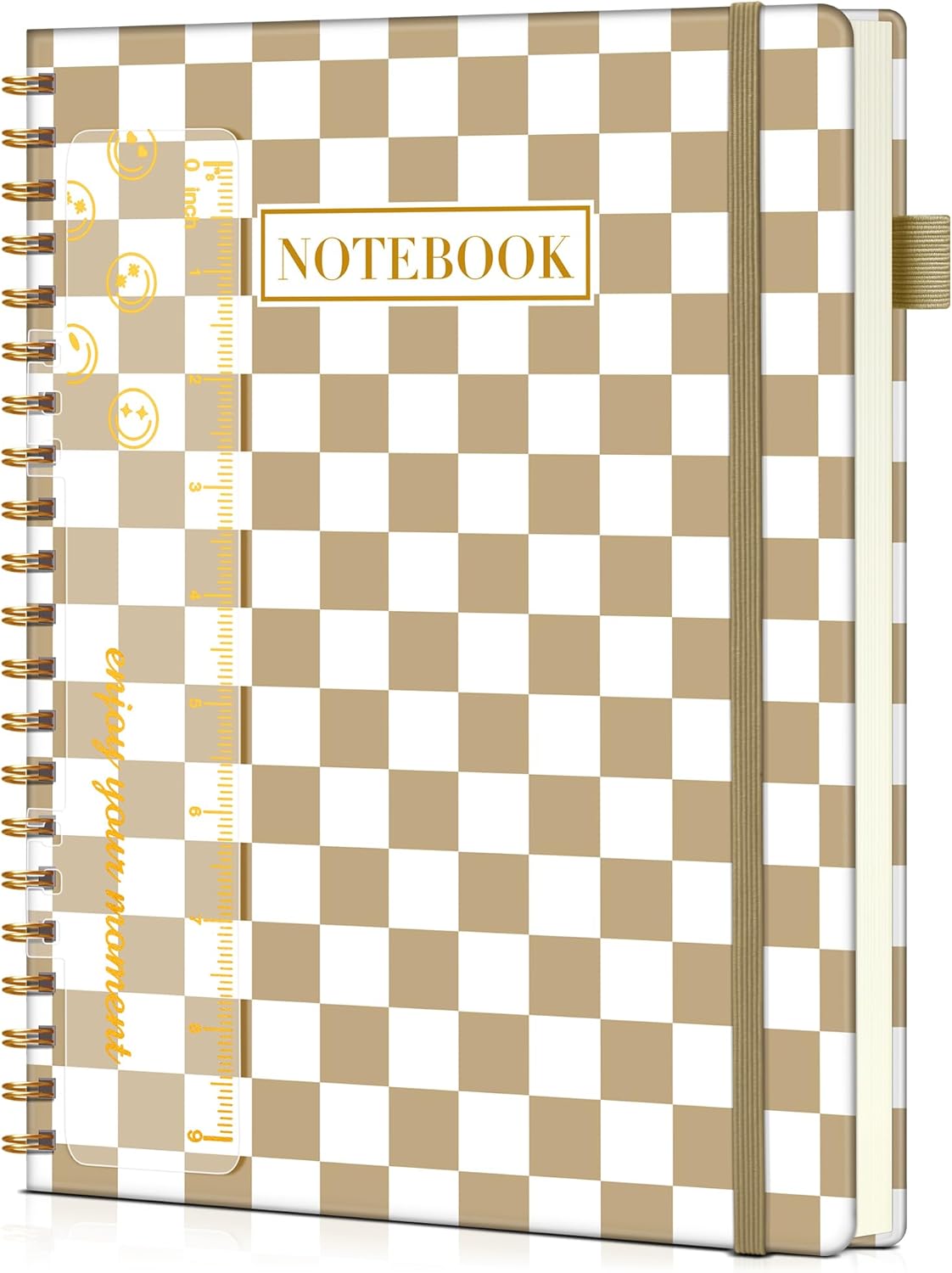 Dotted Notebook, Spiral Notebook Journal 8.5” x 11”, A4 Large Dot Grid Notebooks for Women Men, 100 GSM Dotted Paper, Plastic Hardcover Spiral Bullet Journals for Work School Sketching, Green