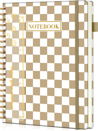 Dotted Notebook, Spiral Notebook Journal 8.5” x 11”, A4 Large Dot Grid Notebooks for Women Men, 100 GSM Dotted Paper, Plastic Hardcover Spiral Bullet Journals for Work School Sketching, Green