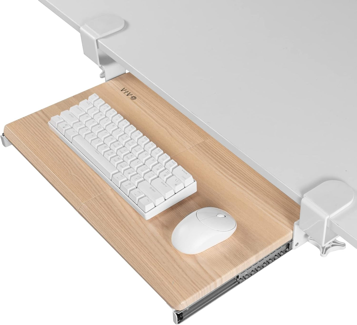 VIVO Large Keyboard Tray Under Desk Pull Out with Extra Sturdy C Clamp Mount System, 27 (33 Including Clamps) x 11 Inch Slide-Out Platform Computer Drawer for Typing, Black, MOUNT-KB05E
