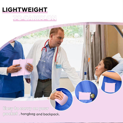 Nursing Clipboard Foldable, Foldable Clipboard w/Nursing Edition Cheat Charts,3 Layers Aluminum, Nurse Clip Board w/Low Profile Clip&Pen Clip Pocket for Nurses and Doctors,Light Blue