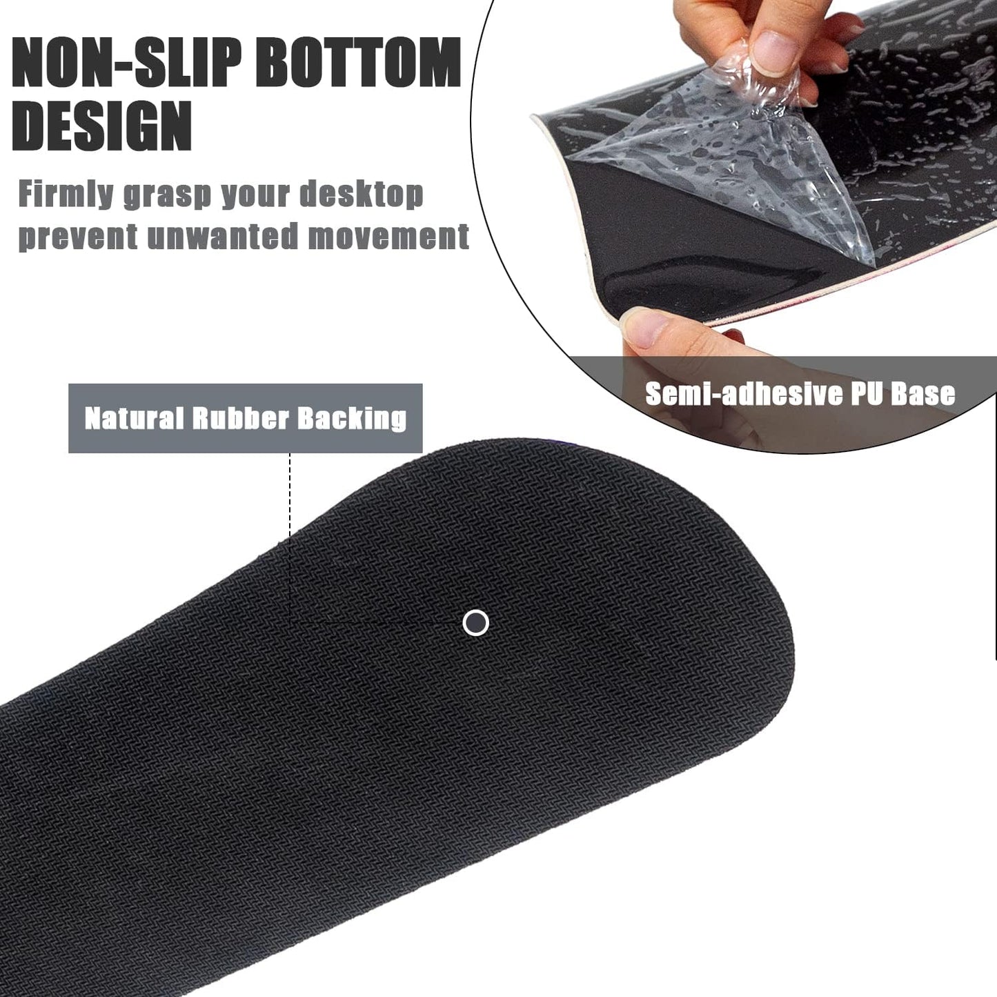 RICHEN Keyboard Wrist Rest and Mouse Pad with Wrist Support, Memory Foam Set for Gaming and Office, Comfortable & Lightweight for Easy Typing & Pain Relief (White Butterflies)