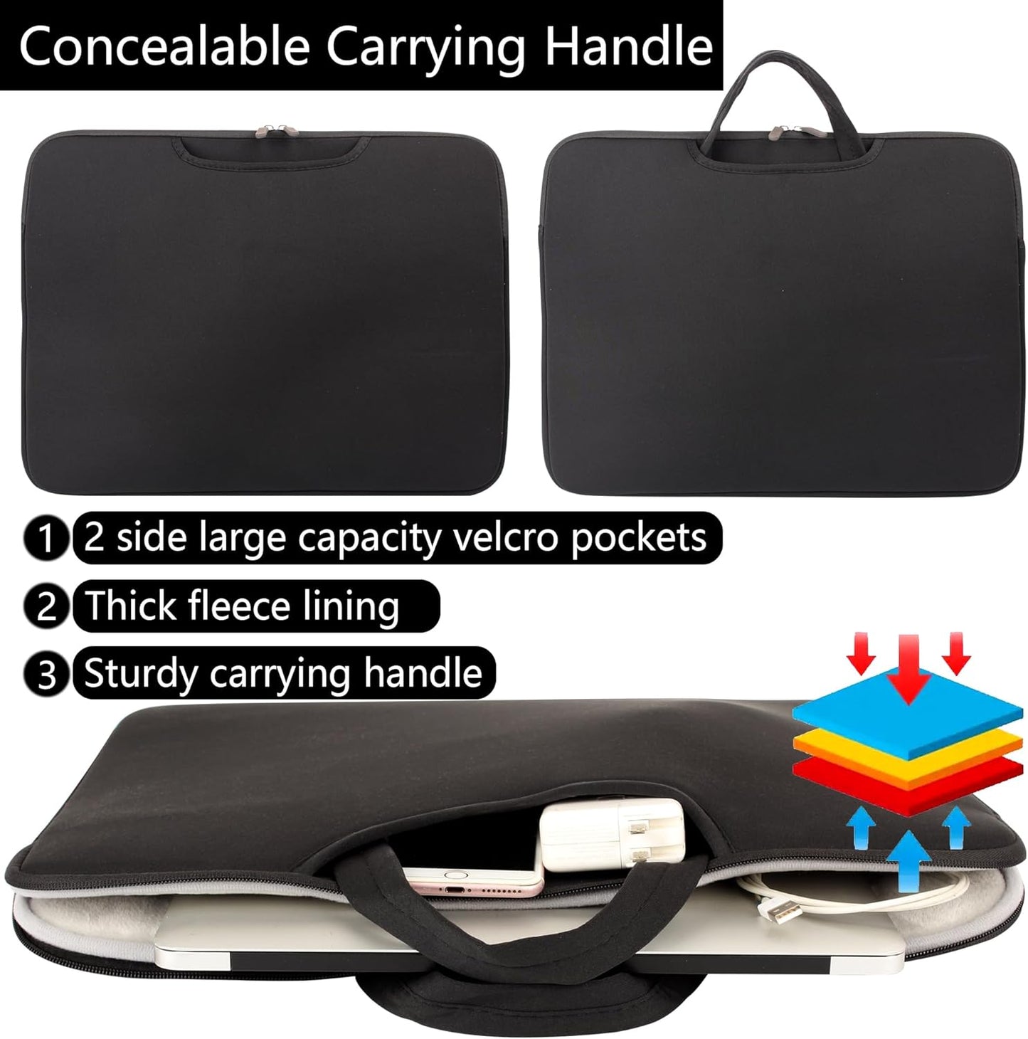 A3 Light Pad Carrying Bag for Diamond Painting,Diamond Painting Light Pad Bag,Laptop Tote Bag,Tracing Light Board Carrying Bag,Padded Fleece Liner Protective Case for A3 Light Pad