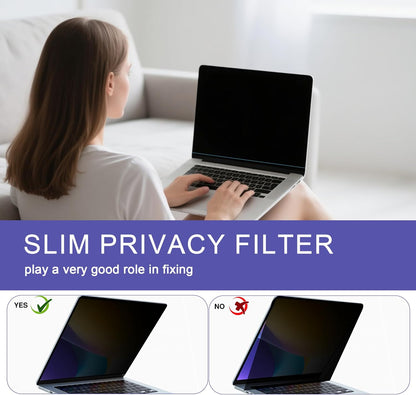 2 Pack Magnetic Hanging Computer Privacy Screen 24 Inch for 16:9 Widescreen Monitor, Removable Privacy Screen Anti Glare Blue Light Computer Screen Privacy Shield, Anti-Scratch 24in Protector Film