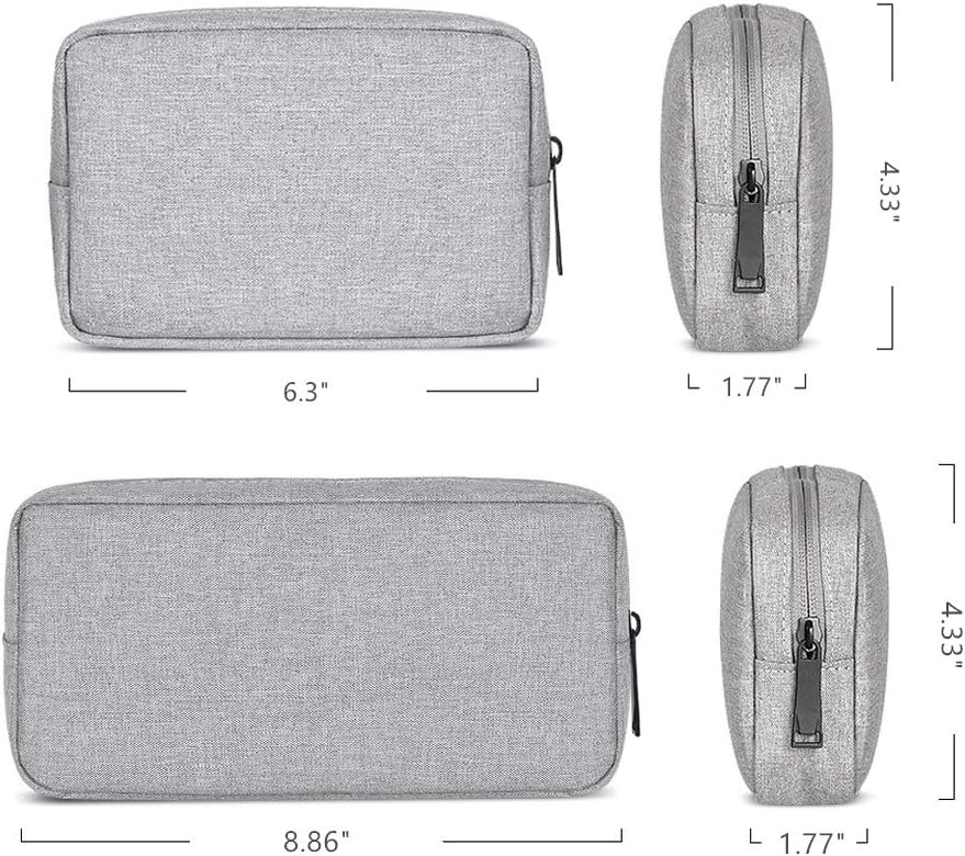 Universal Electronics/Accessories Soft Carrying Case Bag, Durable & Light-weight,Suitable for Out-going, Business, Travel and Cosmetics Kit (Small-Black)