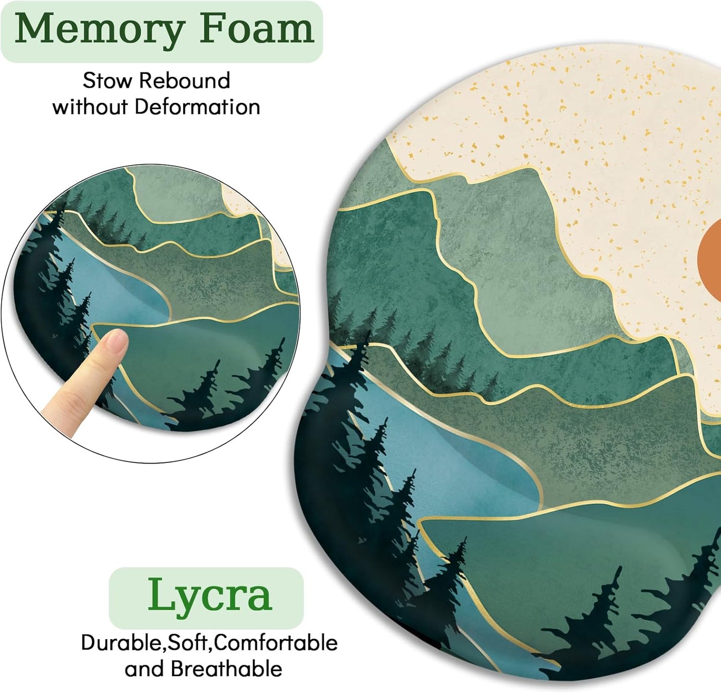 LIMKRIAN Cat Ergonomic Mouse Pad with Wrist Rest, Gaming Mouse Pad with Wrist Support, Funny Mouse Pads for Desk, Computer Mousepad with Non-Slip Pain Relief PU Base, Cute Office Desk Accessories
