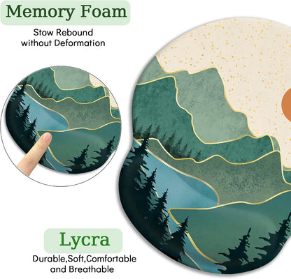 LIMKRIAN Cat Ergonomic Mouse Pad with Wrist Rest, Gaming Mouse Pad with Wrist Support, Funny Mouse Pads for Desk, Computer Mousepad with Non-Slip Pain Relief PU Base, Cute Office Desk Accessories