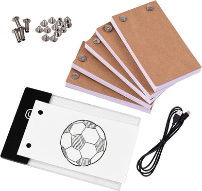 Flip Book Kit with Light Pad LED Drawing Tablet Thin Art Stencil Drawing Board Light Box for Tracing