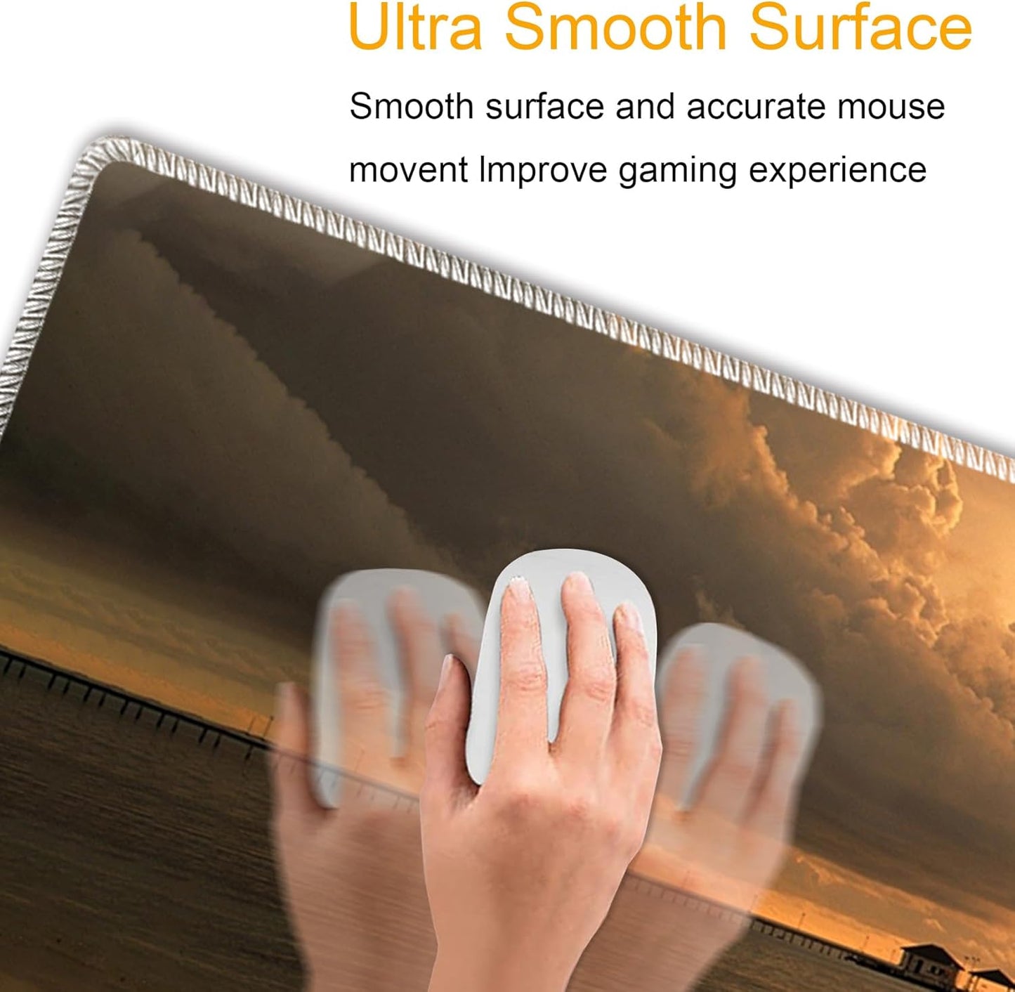 Mouse Wrist Rest and Keyboard Wrist Rest Pad Set, Non-Slip Rubber Base Smooth Surface Ergonomic Gaming Mouse Pad for Easy Typing and Pain Relief, Antique Blue Wood Grain Dog Paw + Coaster