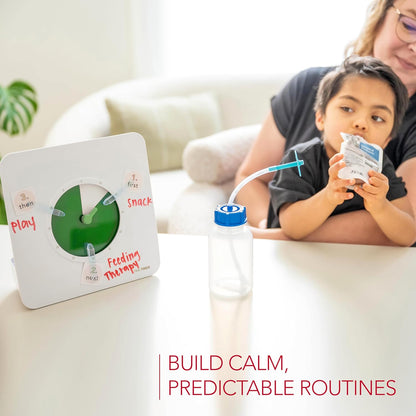 TIME TIMER Visual Schedule Package - 8-inch 60 Minute Visual Routine Timer with Dry Erase Board, PECS Cards, and Whiteboard Marker - for Kids Desk, Classroom, Home, and Routines (Orange)