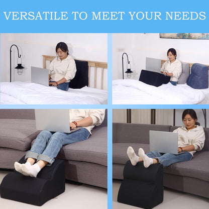 Foot Rest for Under Desk at Work.Multifunctional 3-Tier Foot Stool,with Washable Footrest.for Under Desk,Office Chair Gaming Chair & Sofa,Leg Elevation Pillow,Supports Posture-Brown