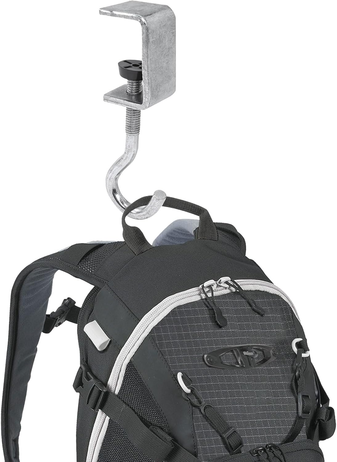 2 Pcs Desk Mount Bag Holder Hook Clamp-On Backpack Hanger Portable Desk Mount Headphones Holder Reduce Desk Clutter for Table Desk, Under Counter