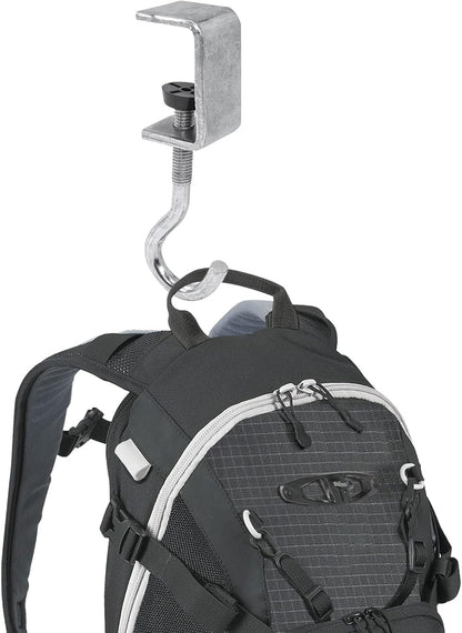 2 Pcs Desk Mount Bag Holder Hook Clamp-On Backpack Hanger Portable Desk Mount Headphones Holder Reduce Desk Clutter for Table Desk, Under Counter