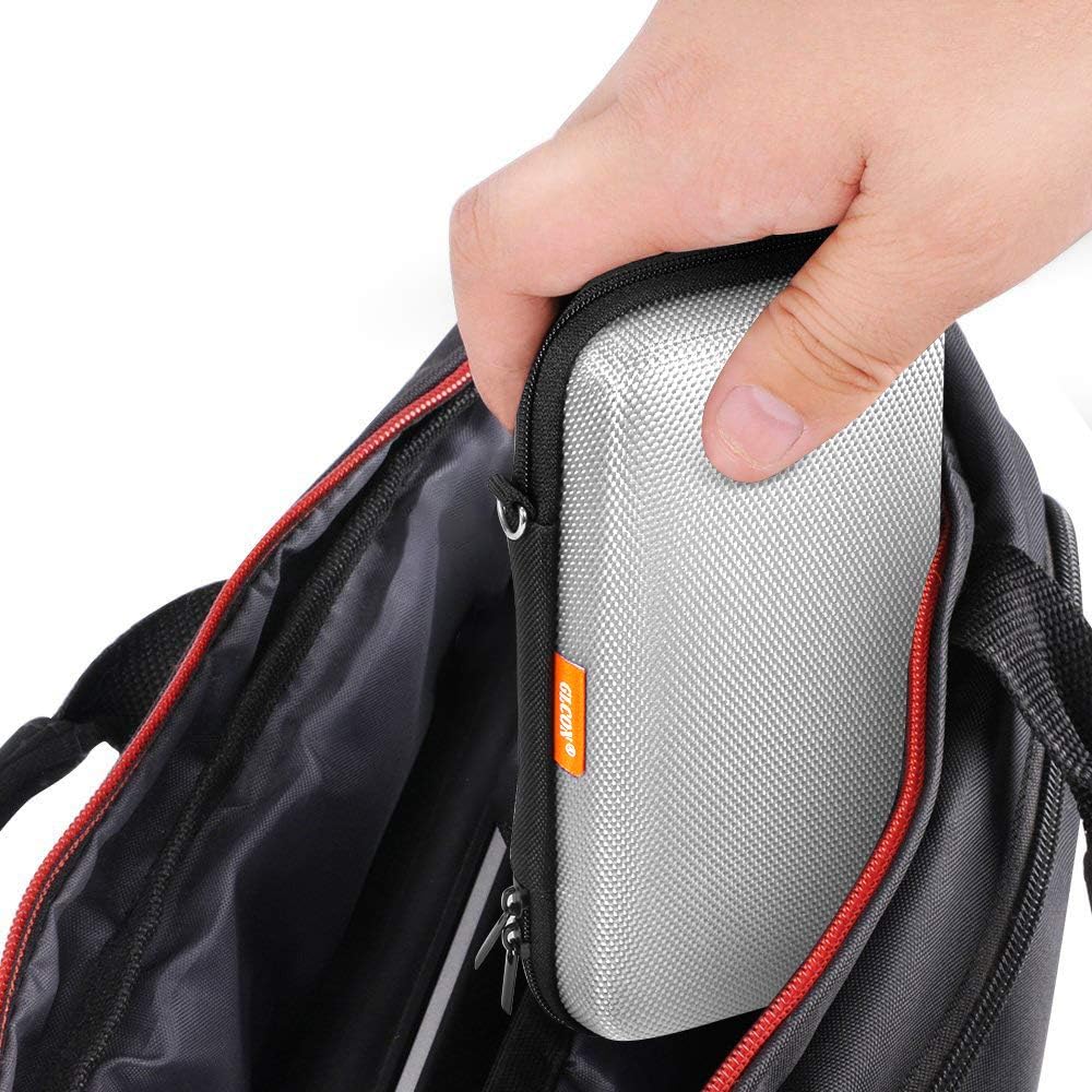 Portable Protection Hard EVA Case for External Battery, Cell Phone, GPS, Hard Drive, USB/Charging Cable, Small Carrying Bag Mesh Inner Pocket, Zipper Enclosure, Universal Travel Pouch Bag