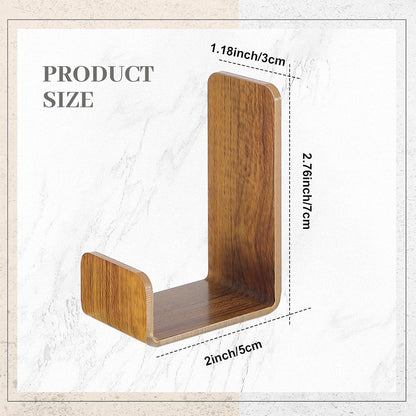 Weewooday 4 Pieces Headphone Hanger Holder Desk Adhesive Headphone Hook Wall Mount Headset Stand Acrylic Holder with Glues for General Purpose Game Earphone(White)