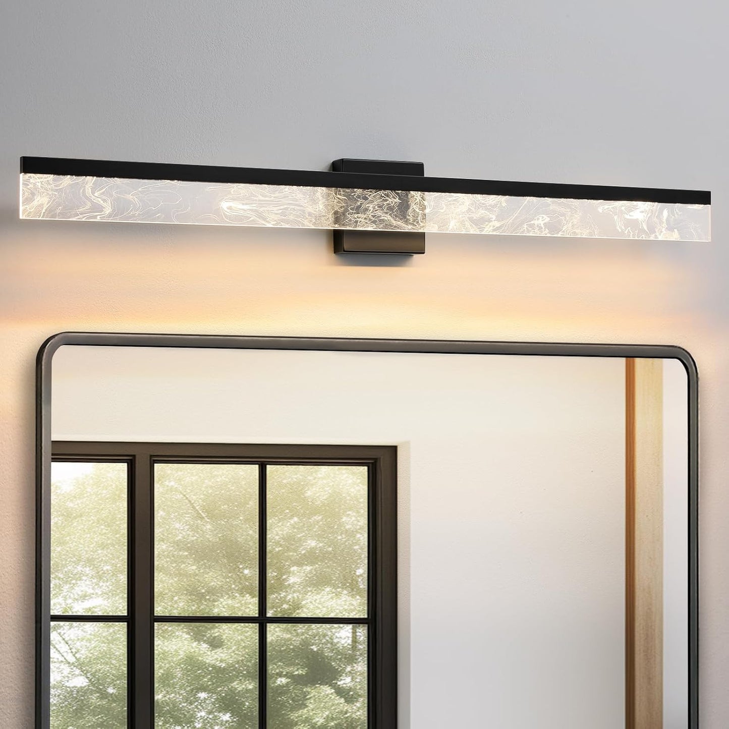 AIJIASI 39-Inch Brushed Gold Vanity Light Fixture, 28W Dimmable LED Modern Light Bar for Bathroom Mirror, Restroom, Bedroom (3000K)