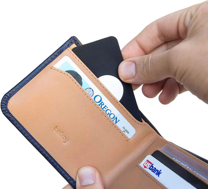 TagVault™ AirTag Wallet Holder - The Thinnest AirTag Wallet Card Insert | Flexible, Stays Hidden, Patent Pending | Elevation Lab