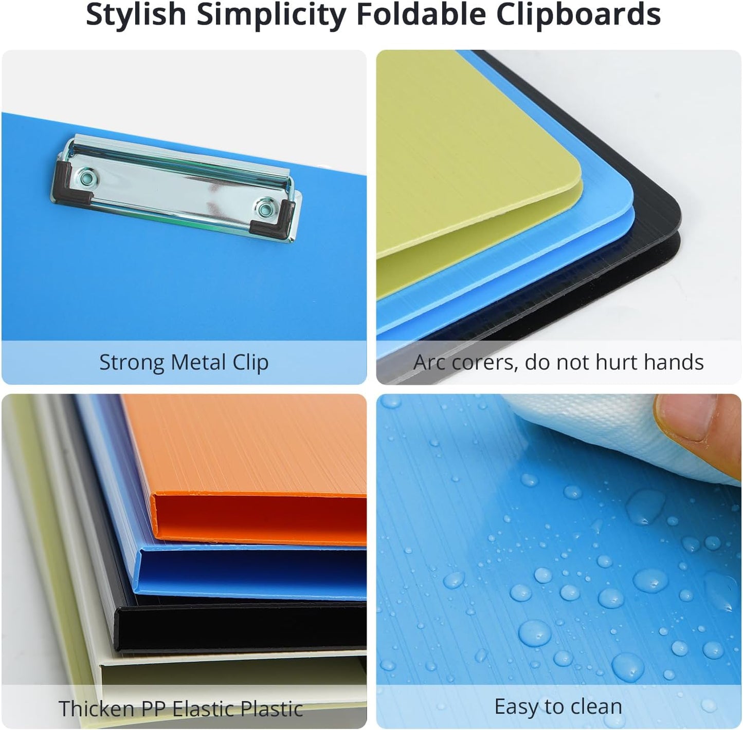 Clipboard Folder, A4 Foldable Clipboards with Pocket, File Cover Office Folder Clipboard, 360 Degree Foldable Storage Clipboards for Office, School or Medical Field, Green