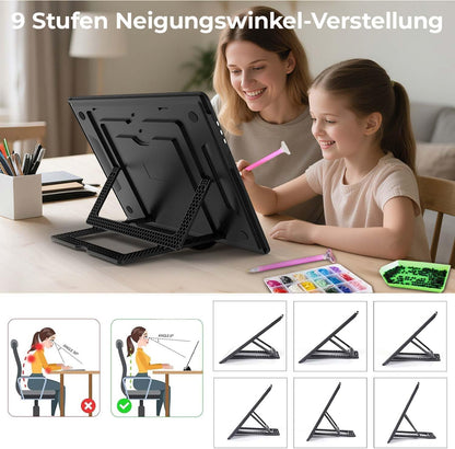 Zocelight Rechargeable A3 Light Board with Built-in Stand & Bag,Super Bright Magnetic Light Box for Tracing,Wireless Light Pad for Diamond Painting,Side Buttons,LED Light Table for Drawing,Sketching