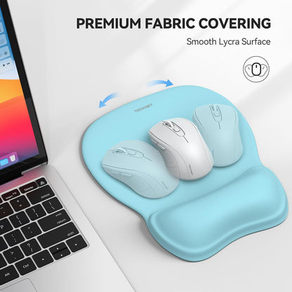 TECKNET Gel Mouse Pad with Wrist Rest, Ergonomic Office Mousepad with Wrist Support - Non-Slip & Smooth Surface Comfortable Desk Accessories Mat for Office, Gaming and Study - Gradient