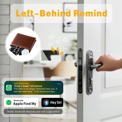 Bluetooth Wallet Tracker Card for iOS & Android, Apple Find My & Google Find Hub Compatible, Rechargeable Slim Credit Card Locator, 100dB Alarm, No Subscription