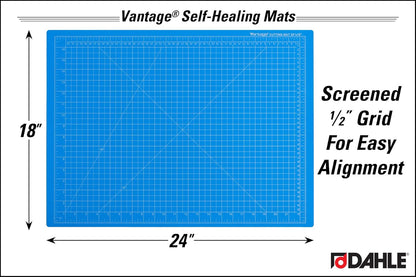 Dahle Vantage 10670 Premium Self-Healing Cutting Mat, 9"x12", 1/2" Grid, 5 Layers for Max Healing, Perfect for Crafts & Sewing, Black