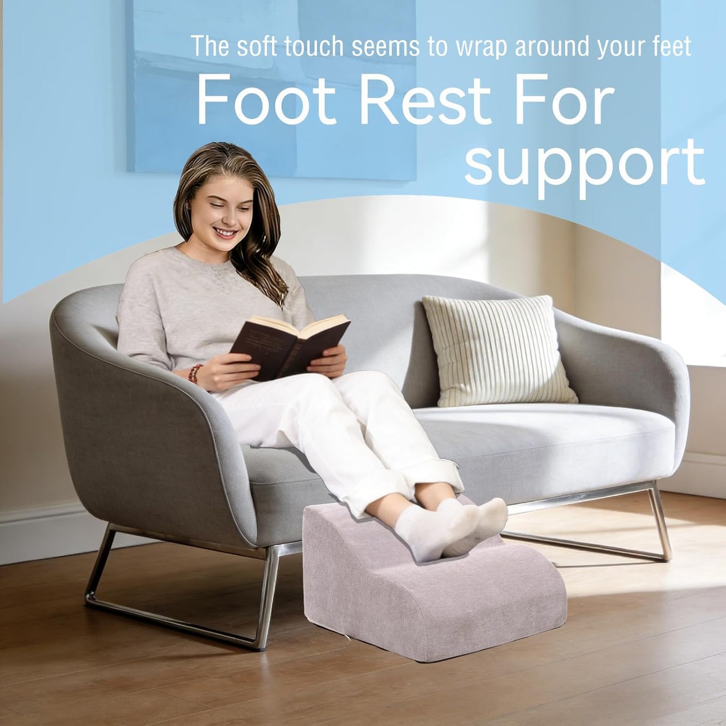 Foot Rest for Under Desk at Work.Multifunctional 3-Tier Foot Stool,with Washable Footrest.for Under Desk,Office Chair Gaming Chair & Sofa,Leg Elevation Pillow,Supports Posture-Brown