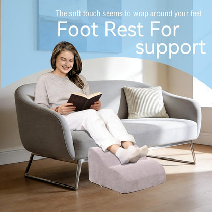 Foot Rest for Under Desk at Work.Multifunctional 3-Tier Foot Stool,with Washable Footrest.for Under Desk,Office Chair Gaming Chair & Sofa,Leg Elevation Pillow,Supports Posture-Brown