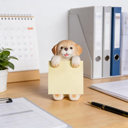 Highland Cow Pop-up Sticky Note Dispenser, Includes 1 Pad of 3x3 in Super Sticky Notes, 100 Sheets, Resin Cute Handmade Desk Holder for Office & Home-Beige