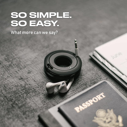 Side Winder Mini and Max Headphone, Earbud and Charging Cable Winder and Organizer Perfect for Wrapping Earbuds and Cords for Travel and Organization 2-Pack (White, Max)