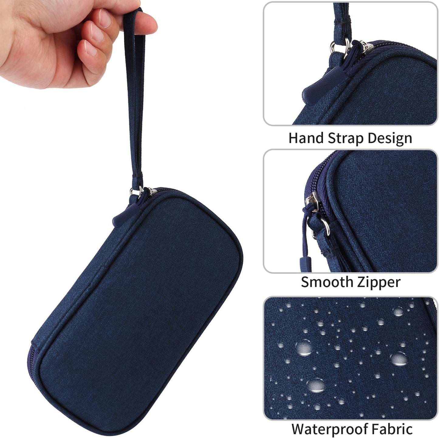Universal Cable Organizer - Electronics Accessories Bag for Charger, Phone, Memory Cards & Travel Gadgets (Black)