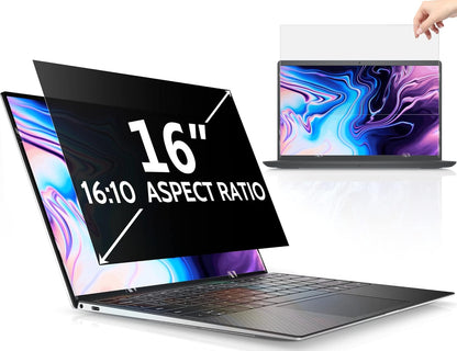 Peslv 15.6 Inch Laptop Privacy Screen Compatible With Lenovo Hp Dell Acer Asus Thinkpad Envy Xps, 16:9 Aspect Removable Anti Glare Blue Light Filter Protector, 15 In Computer Monitor Security Shield